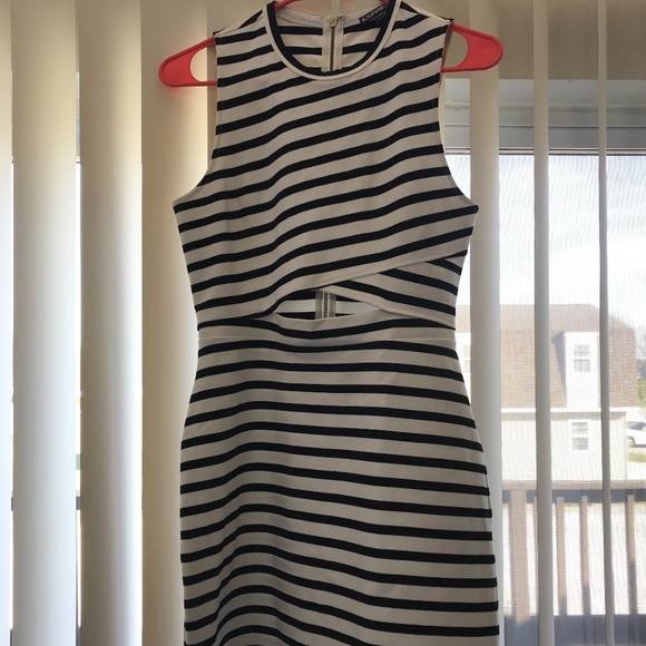 Express Black and White striped dress - Picture 1 of 2